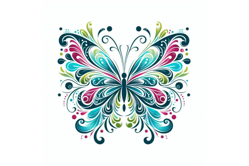 bundle-of-butterfly-design-over-white-background