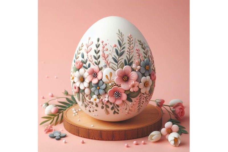 bundle-of-cute-easter-egg-decorated-with-flowers