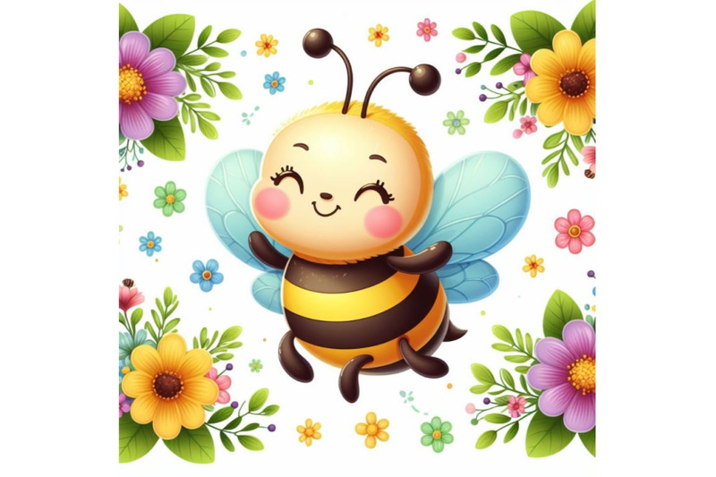 bundle-of-honey-bee-flying-with-joy