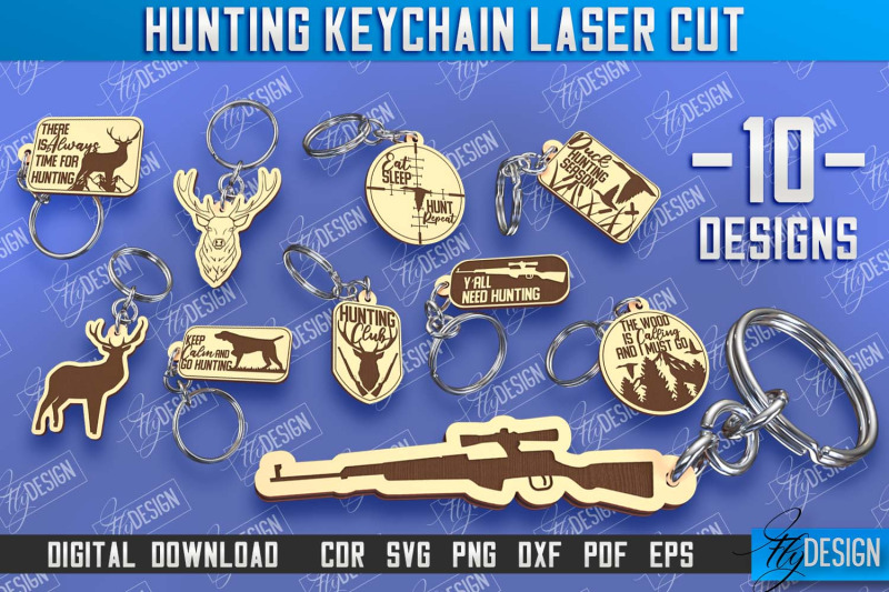 hunting-keychain-laser-cut-bundle-hunting-season-gift-for-hunter