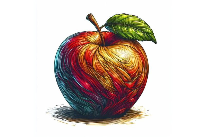 bundle-of-apple-fruit-isolated-in-line-art-style-doodle