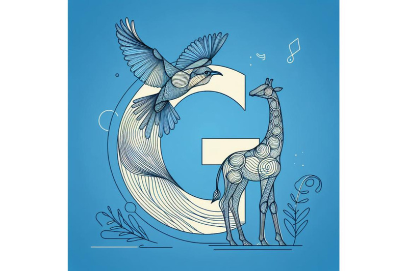 bundle-of-bird-alphabet-g-with-giraffe