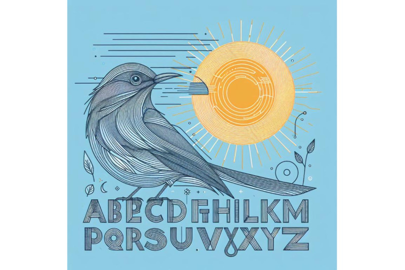 bundle-of-bird-alphabet-s-with-sun