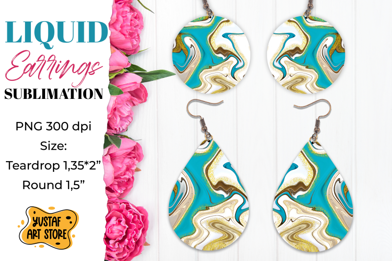 abstract-earrings-sublimation-teardrop-and-round