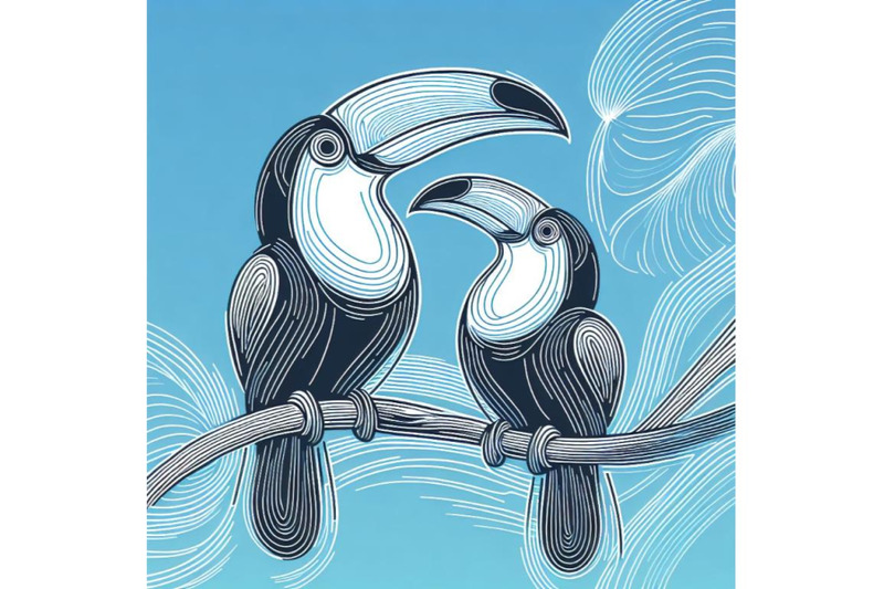 bundle-of-two-toucan-birds-perched-on-a-branch