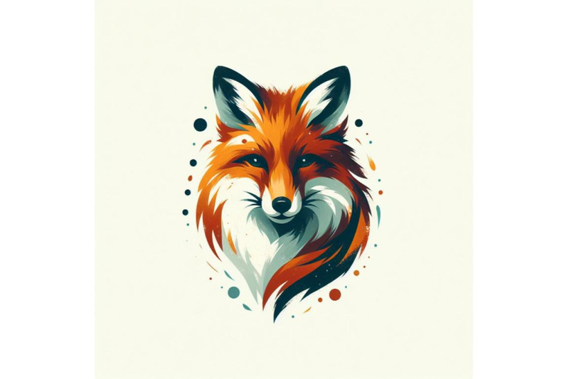 a-set-of-fox-head-logo-minimal-modern-icon-flat-vector-style