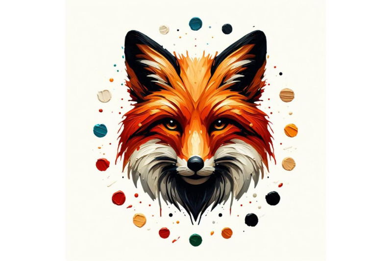 a-set-of-fox-head-logo-minimal-modern-icon-flat-vector-style