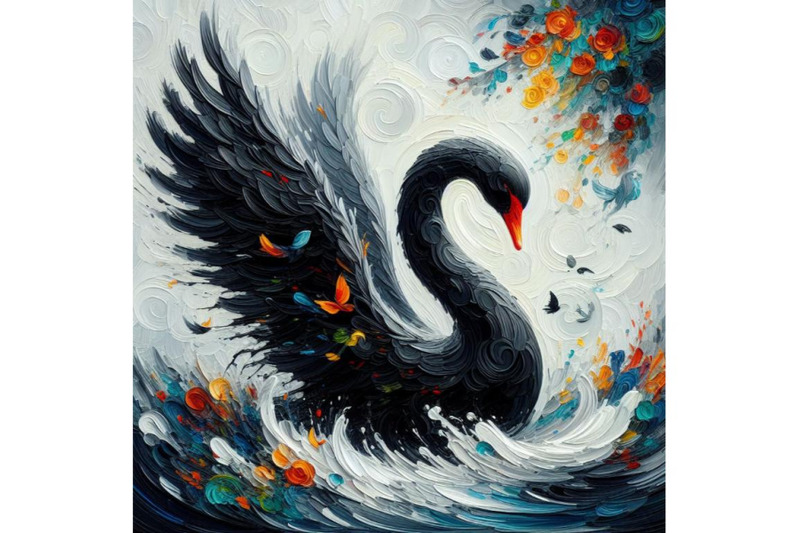 a-set-of-digital-art-abstract-black-swan