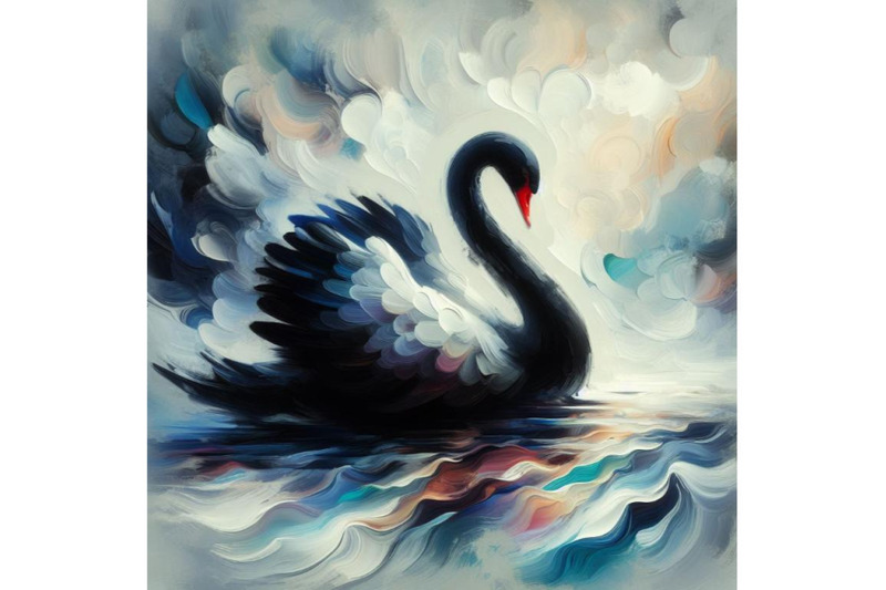 a-set-of-digital-art-abstract-black-swan