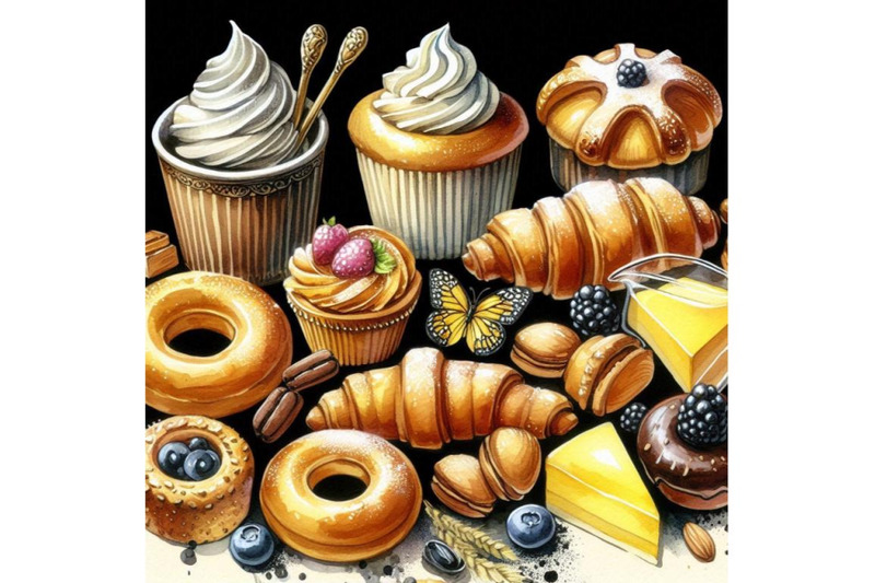 a-bundle-of-bakery-delights-watercolor-element