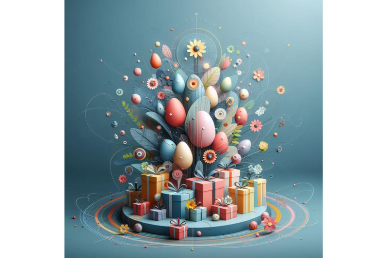 a-set-of-easter-plan-concept-tree