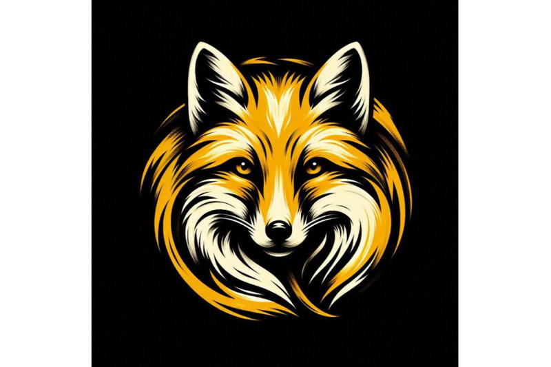 a-bundle-of-fox-head-logo-minimal-modern-icon-flat-vector-style