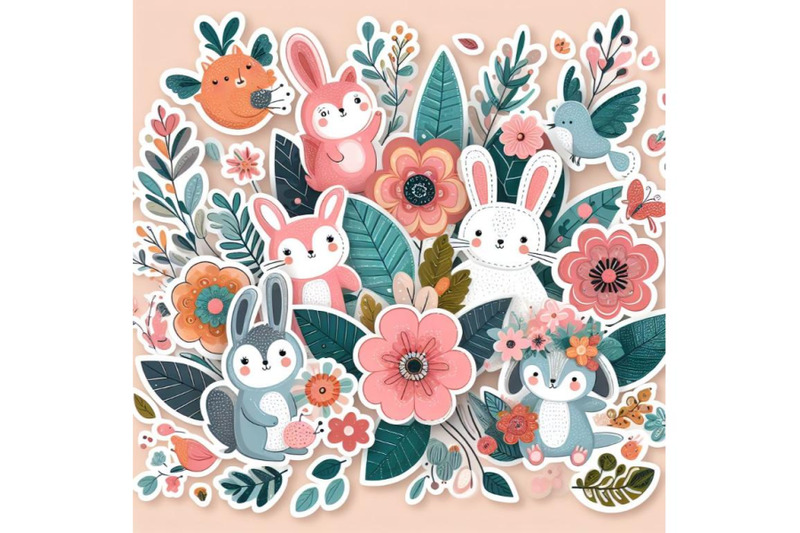 a-set-of-cute-animal-stickers