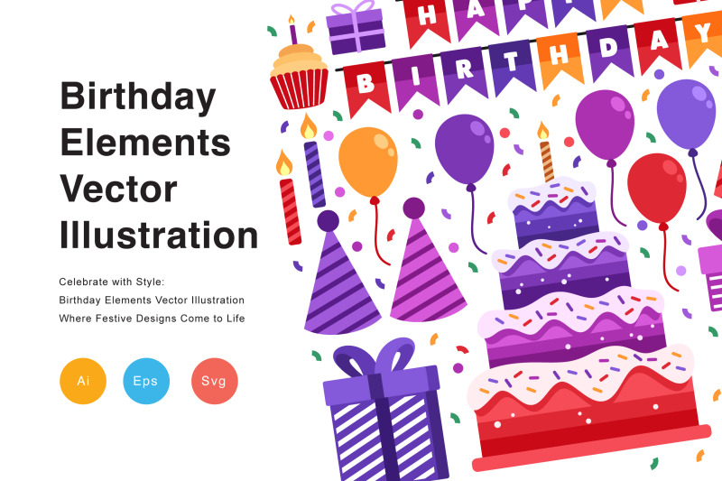 birthday-elements-vector-illustration