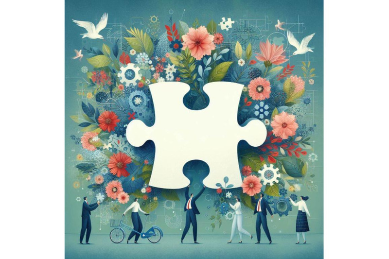 a-set-of-business-people-holding-the-big-jigsaw-puzzle-piece