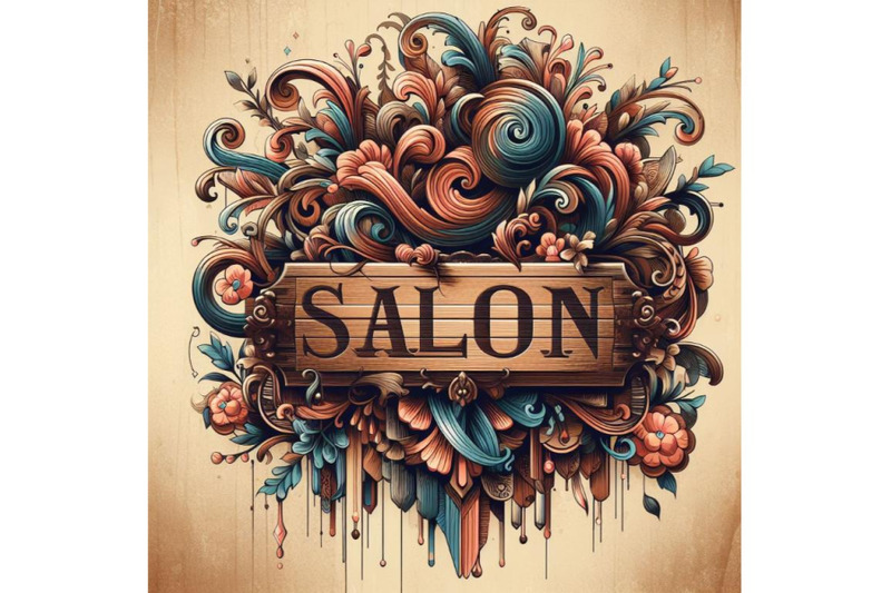 a-set-of-saloon-wooden-sign-vintage-retro