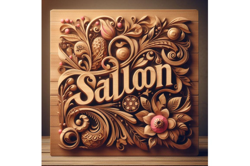 a-set-of-saloon-wooden-sign-vintage-retro