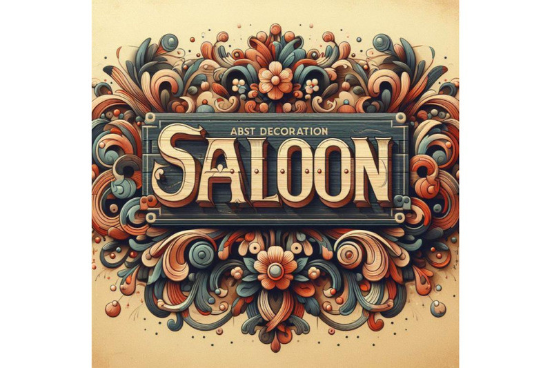 a-set-of-saloon-wooden-sign-vintage-retro