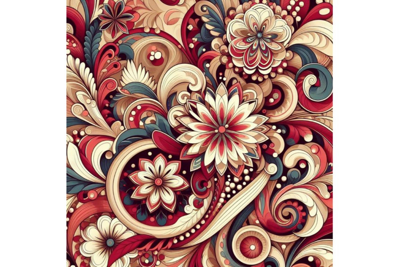 a-set-of-seamless-retro-floral-pattern