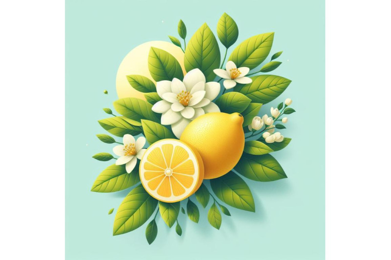 bundle-of-fresh-lemon-with-green-leaves