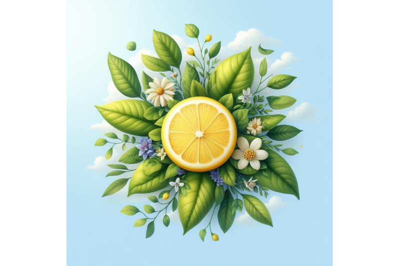 bundle-of-fresh-lemon-with-green-leaves