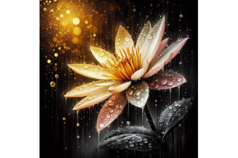 a-bundle-of-digital-art-of-a-beautiful-dewy-flower-with-waterdrops