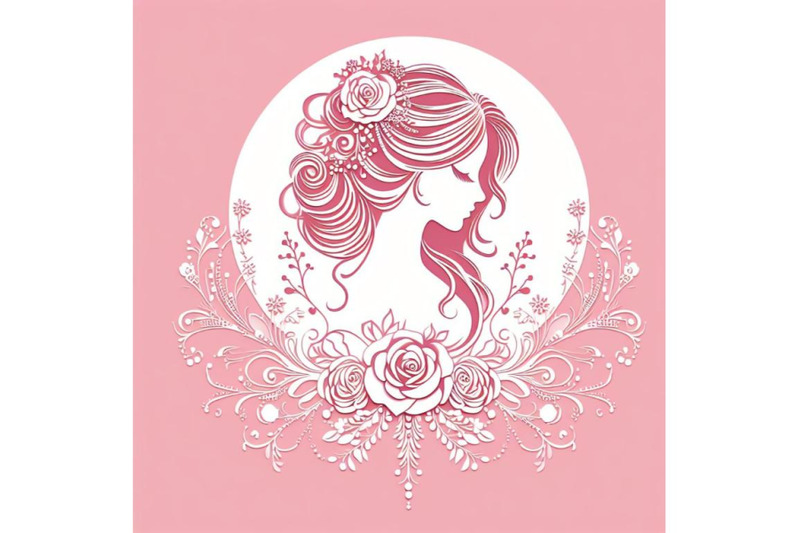 bundle-of-beautiful-girl-silhouette-with-rose