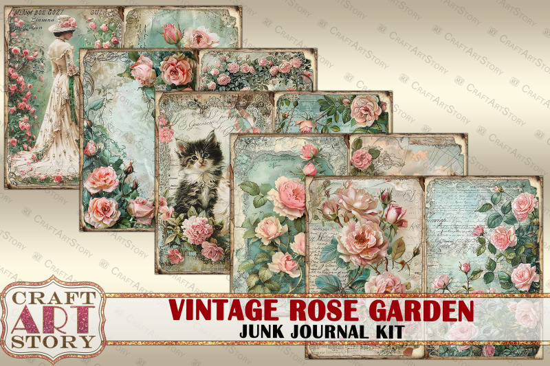 vintage-rose-garden-junk-journal-kit-scrapbook