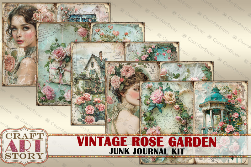 vintage-rose-garden-junk-journal-kit-scrapbook