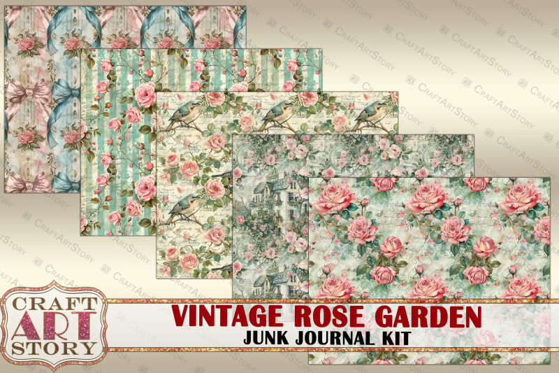 vintage-rose-garden-junk-journal-kit-scrapbook