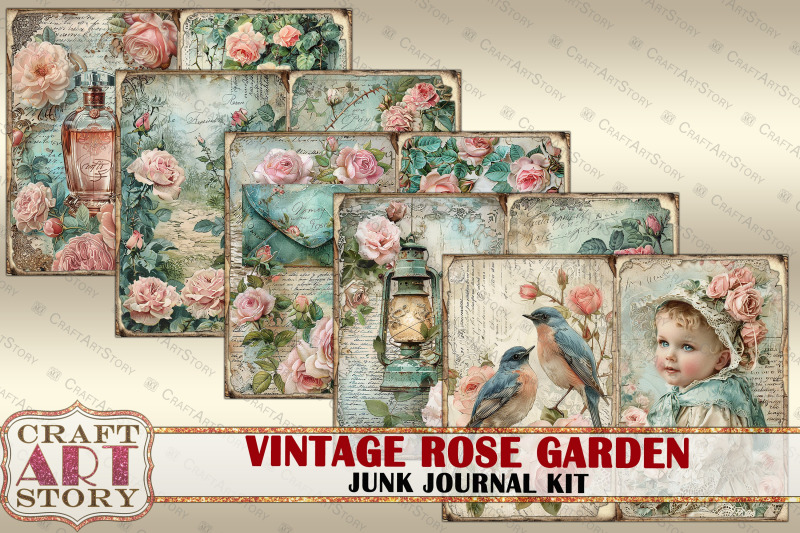 vintage-rose-garden-junk-journal-kit-scrapbook