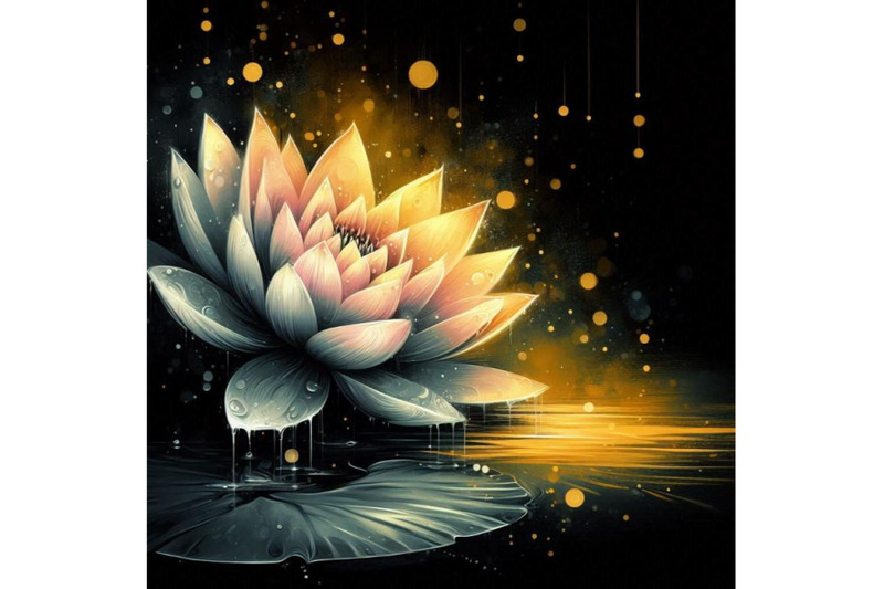 a-bundle-of-digital-art-of-a-beautiful-lotus-flower-with-waterdrops