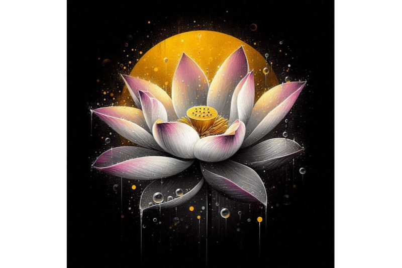 a-bundle-of-digital-art-of-a-beautiful-lotus-flower-with-waterdrops