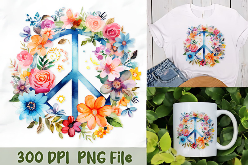 floral-power-with-peace-symbol