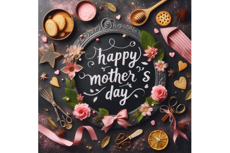 bundle-of-happy-mother-s-day-greeting-holiday-script-over-dark-blackbo