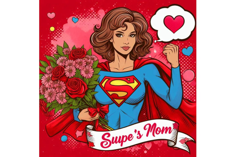 bundle-of-super-mom-in-pop-art-style-for-happy-mother-s-day-celebratio