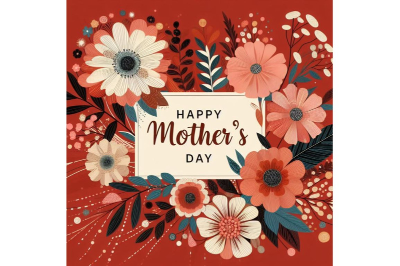 bundle-of-happy-mother-s-day-greeting-card-on-floral-background-congr