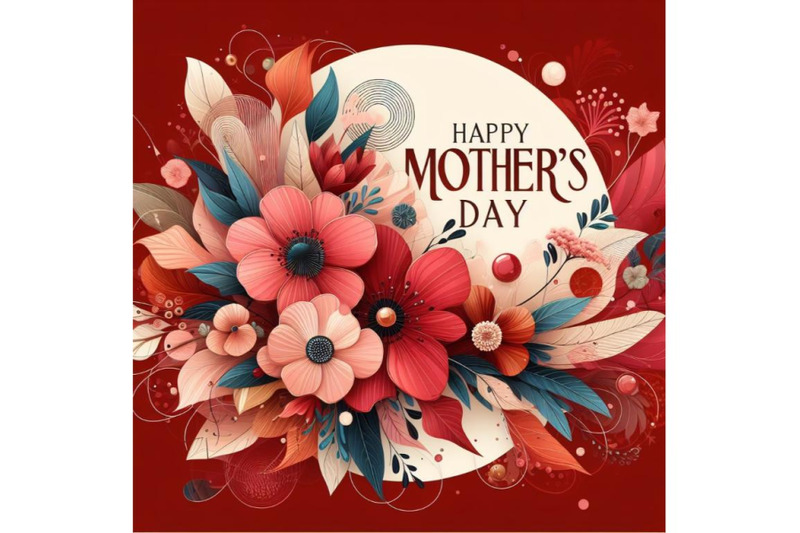 bundle-of-happy-mother-s-day-greeting-card-on-floral-background-congr