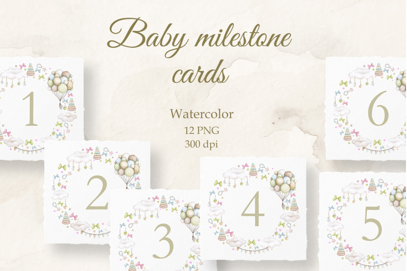 baby-milestone-card-watercolor-12-months