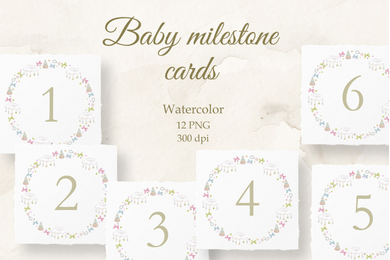 baby-milestone-card-watercolor-12-months