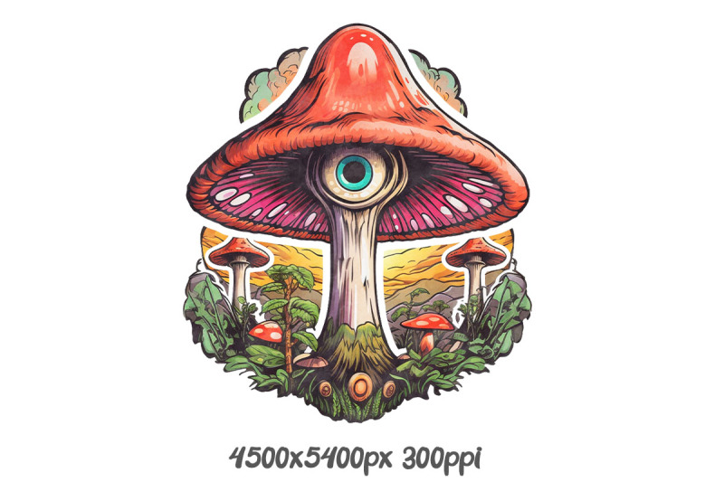 majestic-red-mushroom-art