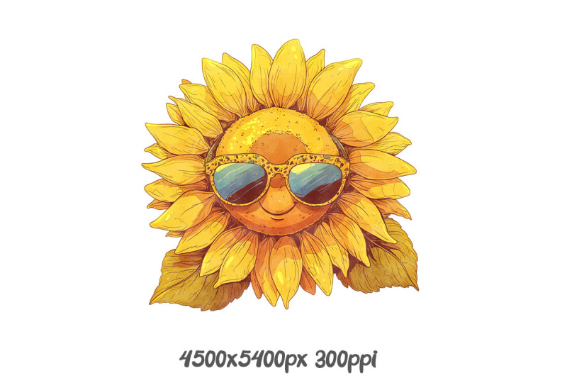 radiant-sunflower-with-sunglasses