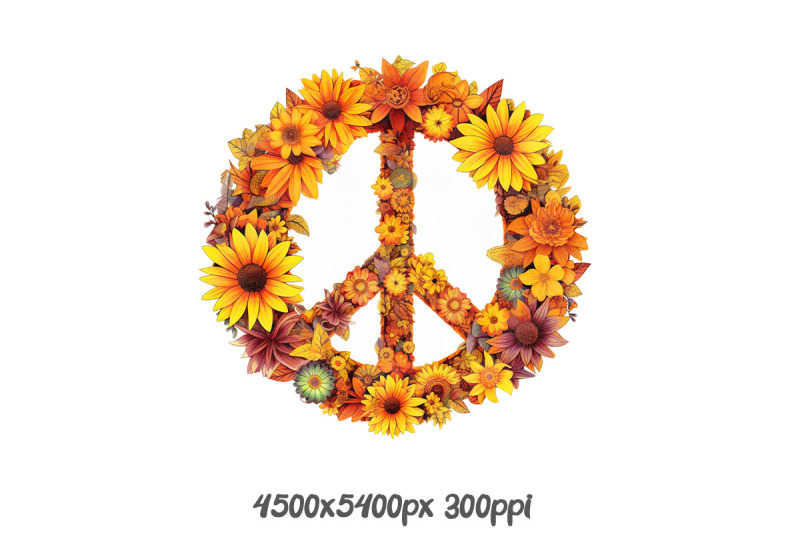 vibrant-flower-peace-symbol