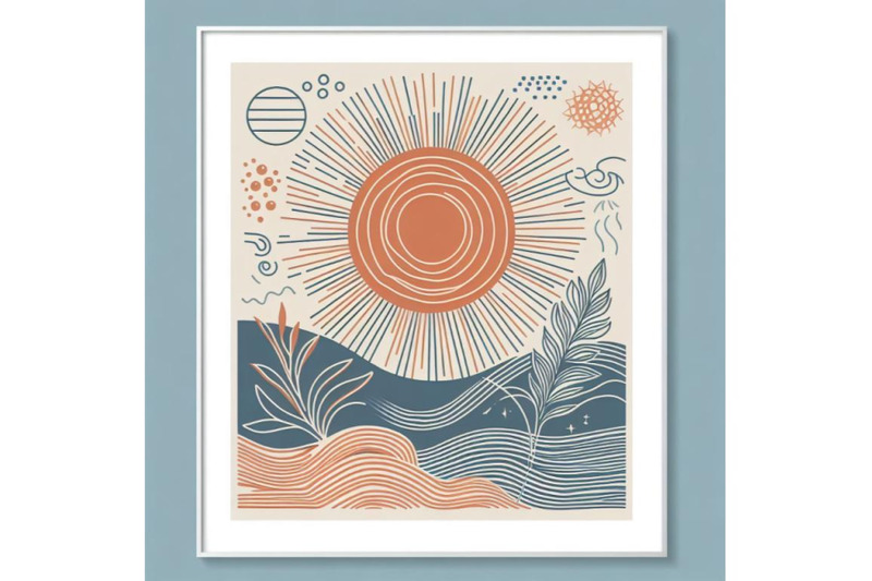 a-set-of-orange-sun-print-boho-minimalist-printable-wall-art