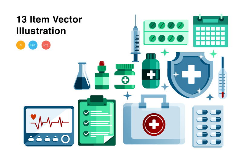 medical-elements-vector-illustration