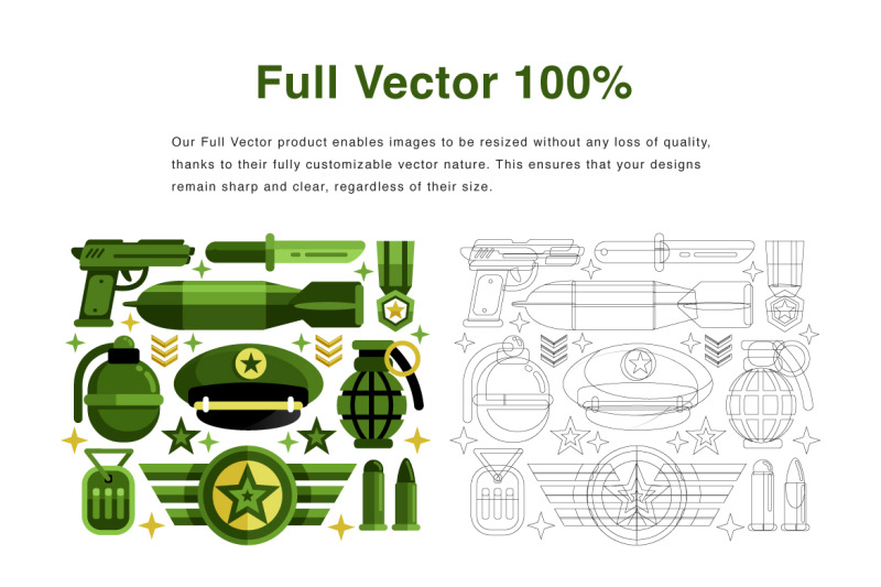 military-elements-vector-illustration