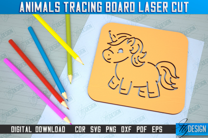 unicorn-tracing-board-stencil-animal-drawing-template-cnc