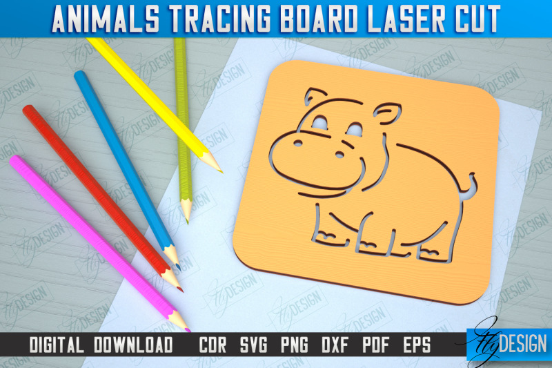 hippo-tracing-board-stencil-animal-drawing-template-cnc