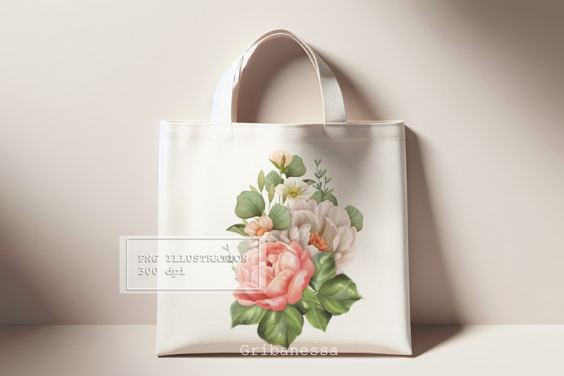 bouquet-with-rose-png-floral-sublimation-design