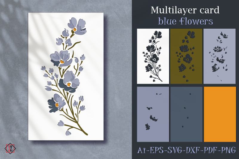 multilayer-blue-flowers-postcard-cut-file